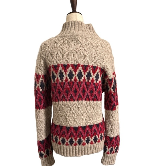 Faherty NWT Women’s Fair Isle Turtleneck Sweater - Picture 2 of 5
